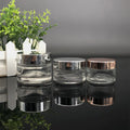 Luxury 1oz 2oz 4oz 8oz Clear Transparent Empty Face Cream Container Cosmetic Glass Jar with Rose Gold Metal Lid