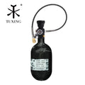 TUXING CE OEM 0.8L 4500Psi 300Bar 30Mpa Portable High Pressure Hunting PCP Paintball Game Gas Cylinders Carbon Fiber Air Tank