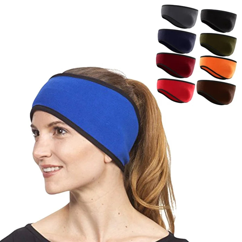 Polar Fleece Ear Warmers Headband Winter Ear Muffs Running Yoga Skiing Riding Ear Cover