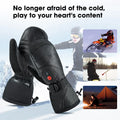 Thermal Windproof Waterproof Winter Gloves Touchscreen Warm Mittens Genuine Fur Gloves Mittens Electric Leather Mitten Gloves
