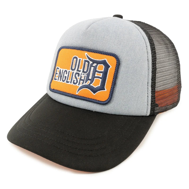 Customized 2 Tone Embroidery Applique Patch Logo 5 Panel Caps Running Unisex Canvas Outdoor Casual Foam Mesh Trucker Hat