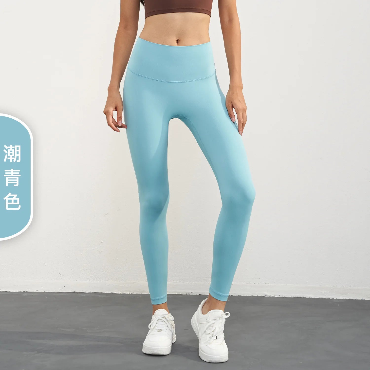 Custom Logo Basic Style 2025 Yoga Leggings With Back Pocket Butt Lifting Tummy Control High Waist Elastic Breathable Leggings