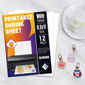 Inkjet Heat PVC Transfer Shrink Wrap Sheets Soft Glossy Printable Colorful PET Plastic for White Paper Peintable Shrink Sheet
