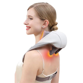 Neck and Shoulder Heat Massager Simulated Manual Massage Soothemate Neck Massager for Pain Relief Deep Tissue 5D Kneading