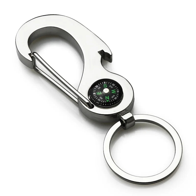 Outdoor Men's Hiking Compass Custom Key Chain Accessories Bottle Opener Compass