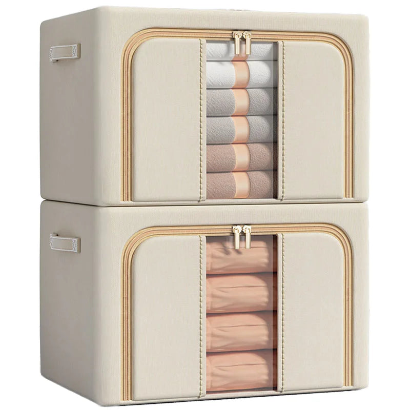 Large Foldable Fabric Storage Box for Clothes Wardrobe Cabinet Bedding Storage Bag for Home Organization