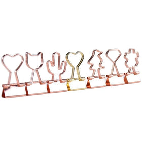 Wholesales Office Stationery Binder Clips Custom Logo Metal Wire Handle Fold Back Clips 19mm Gold Rose Gold Long Tail Bill Clips