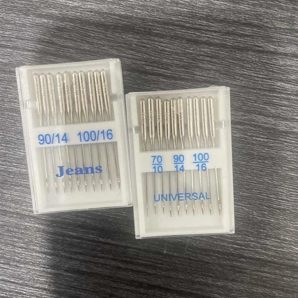 20pcs Mixed Size Jeans Sewing Machine Needles Universal Domestic Stainless Steel for All Domestic Sewing Machines