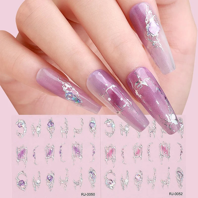 Custom 3D Nail Wraps for Beauty Sticker Nail Decoration Made of Durable Plastic & PET Material