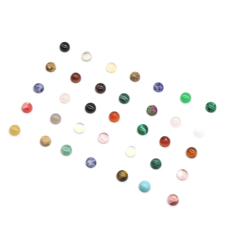 Diy Superfine quality cabochon gemstone blue turquoise 4mm round wholesale gem for pendant size
