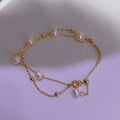 Natural 6-7mm Freshwater Near Round Flawless Potato Pearl Bracelet Starry Sky 1 Piece Fashionable Girl's Bracelet