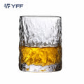 Hot Sale 9oz Japanese Style Whiskey Glass Textured Glass Whisky Frosting Cup