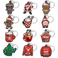 Pvc Keychains Christmas Gifts Festive Style New Arrival Key Ring Accessories Car Decoration Wedding Presents Key Holder
