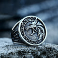 OAHLAN Wholesale Fashion Jewelry Nordic Viking Celtic Knot Wolf Head Stainless Steel Rings for Men