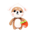 Customized Cute Needle Felted 3D Rabbit Shiba Inu Dog with Carrot Novelty Gifts Supply Set Wool Felting DIY Kit
