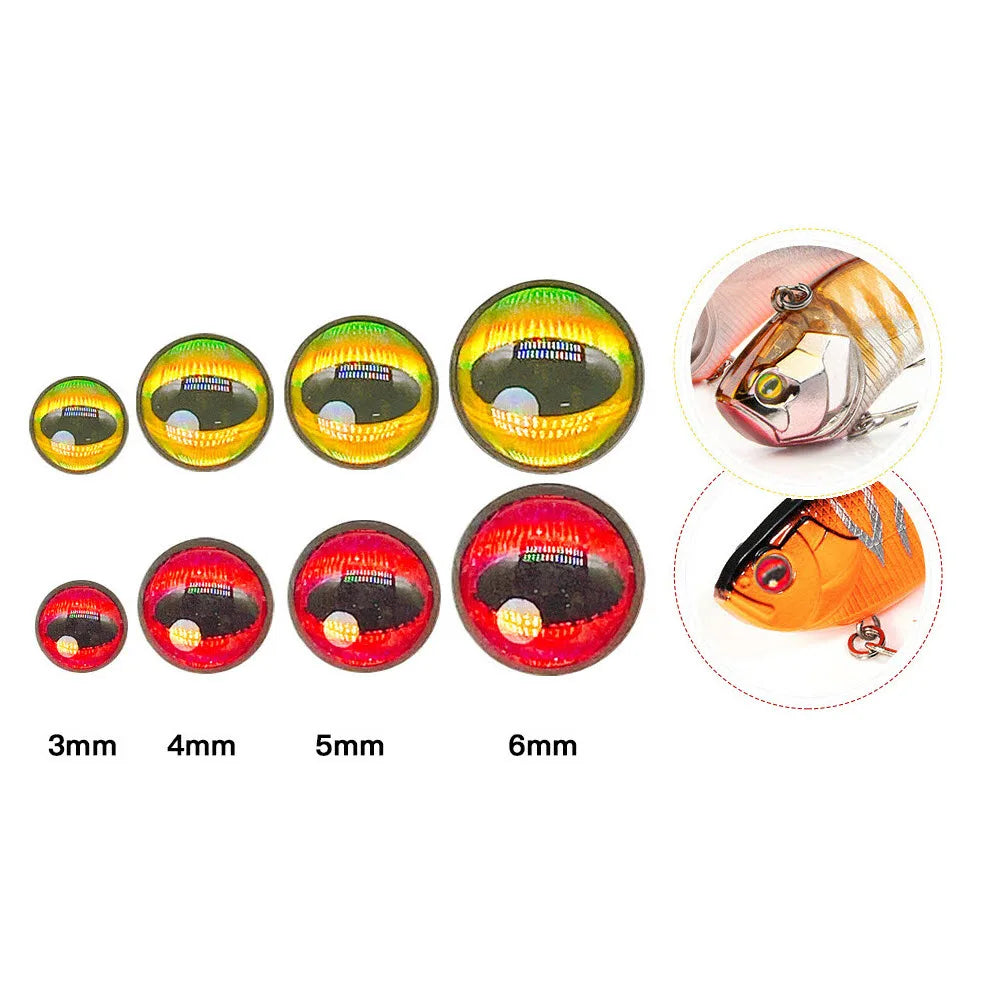 Jigging/Minnow Lure Eyes 3mm-6mm Oval DIY Unpainted Resin Blank Lures Eye Sticker