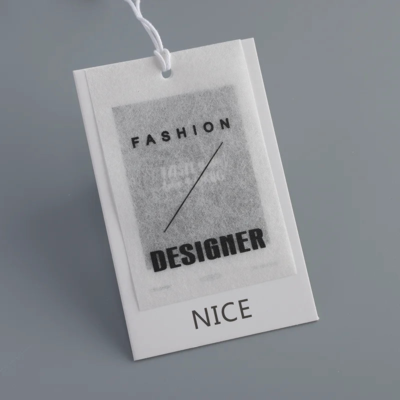 Women Clothing Paper Labels Custom Printed Hang Tags Jewelry Price Tag 2023 Wholesale Luxury Shoes Tags With Logo