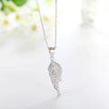 POLIVA Beautiful Women Sterling Silver 925 Pendants 3A Cubic Zirconia Rhodium Plated Angel Wing Necklace Pendant