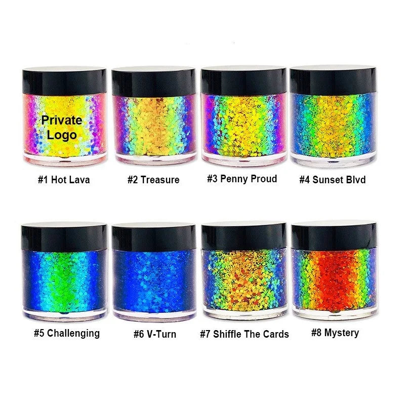 Single No Brand Shiny Gel Long Lasting Eco-Friendly Eye Shadow Private Logo Waterproof Pearlescent Chameleon Pigment Glitter