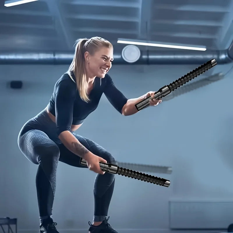 Strength Training Bar Ergonomic Fitness Grip Bar Biceps Triceps Strengthener Spring Arm Strength Expander Arm Muscle Trainer