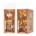 Cutebee DIY Crafts 3D Wooden Puzzle Kit the Secret Rhythm Book Nook Kit Decoration Bookshelf with Dust Cover