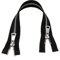 Hengda Factory 5# Double Pulls Eco-friendly Metal Zip Garment Accessories Double Open Zipper for Medium Length Jackets Clothing