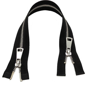 Hengda Factory 5# Double Pulls Eco-friendly Metal Zip Garment Accessories Double Open Zipper for Medium Length Jackets Clothing