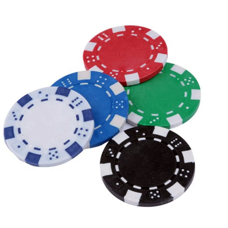ABS Customizable Sticker Logo Composite Dice Striped Blank Golf Poker Chips