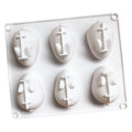 Cute for Rabbit Saffron Silicone Cake Mold White Silicon DIY Jelly Baking Tools for Homemade Mousse Muffin Cupcake Recipes