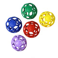 Wholesale Hollow Out Ball TPR Plastic Rubber Bite-resistant Christmas with Bell Pet Toy Ball