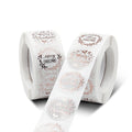 Wholesale Rose Gold Merry Christmas Round Roll Stickers for Festival Gift Decoration 1inch PVC Vinyl Label