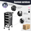 Rolling Plastic Salon Trolley Barber Shop Tool Cabinet for Beauty Equipment