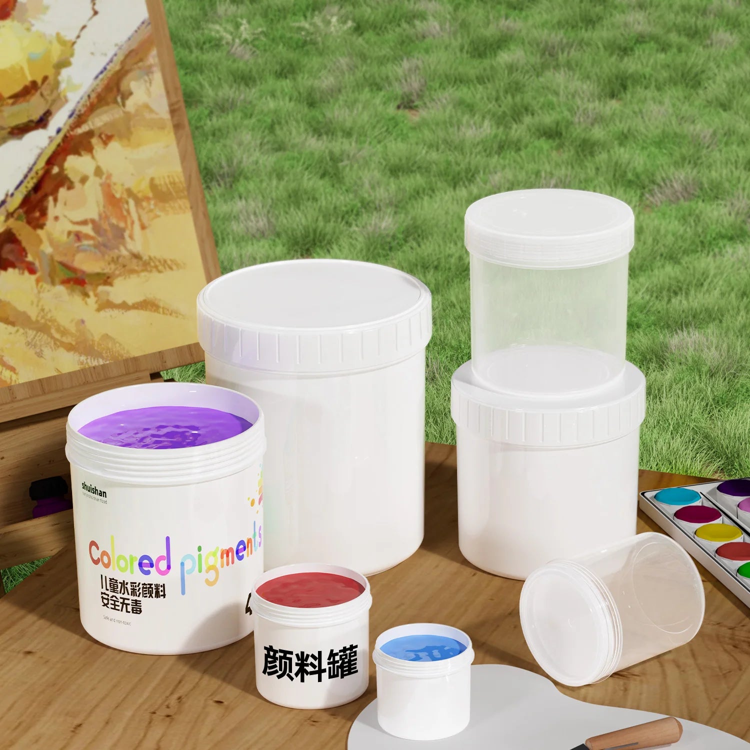 Factory Price Wide-Mouth Empty Plastic Food Storage Jar Screw Top for Liquid Dry Food Including Cookies-For Chemical Industrial