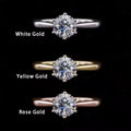 Starsgem 10k 14k  Solid Gold 2ct Size Round Moissanite Diamond Wedding Jewelry Solitaire Engagement Ring