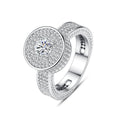 JINSE New Arrival Man Rings 3A Cubic Zircon Paving Setting Diamond Jewelry  Hip-Hop Ring for Men Wholesale