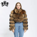 Janefur Natural Raccoon Coat Wholesale Price Female Slim Real Raccoon Jacket Winter Women Fur Outwear