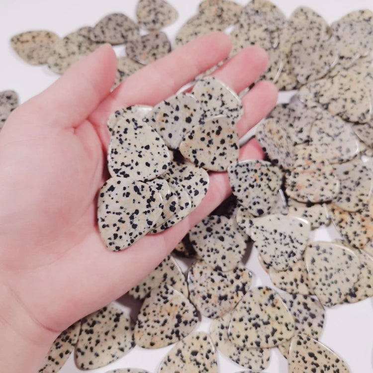 Huiying New Dalmatian Jasper Stones Guitar Pick