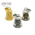 Vintage Sapphire Silver/Gold Plated Fashion Charm Men's Stainless Steel Polished Bell Motorcycle Necklace Pendant Locomotive