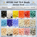 Miyuki Half Tila Beads 5 * 2.3 * 1.9 mm [19 Color Opaque  Dyed ]10g Pack Bracelet  Women Beads Fashion Bracelets Bangles