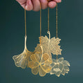 Creative Hollow Metal Bookmark Leaf Tassel Bookmark Cultural and Creative Small Fresh Decoration Accessories