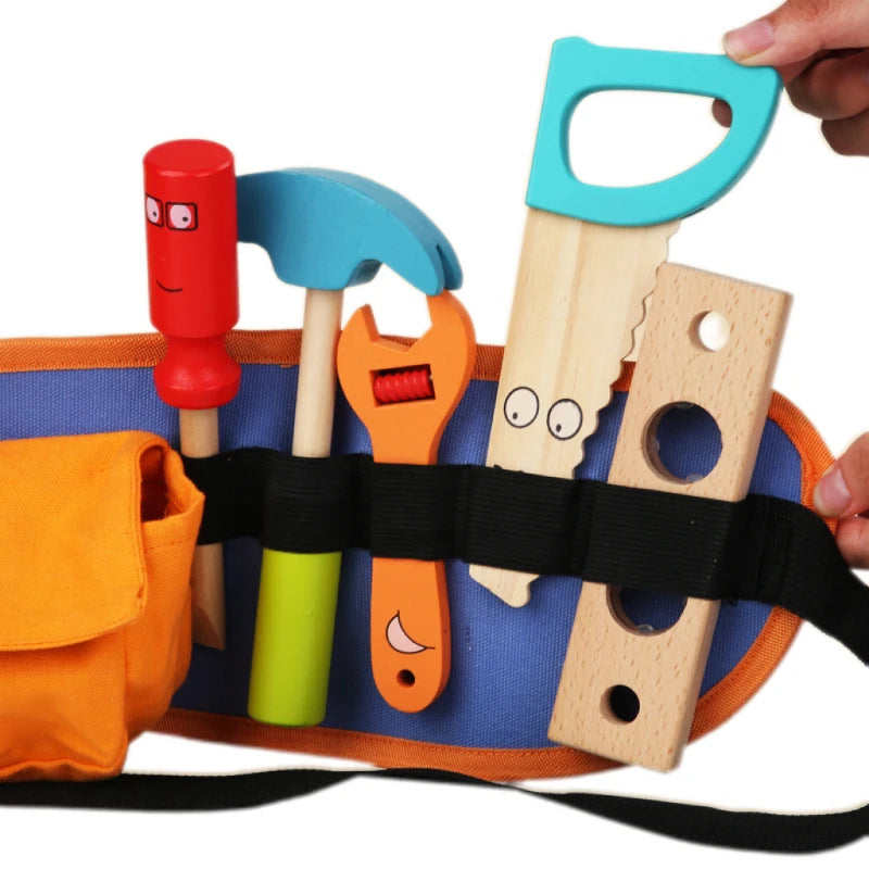 Children's Educational Wooden Tools Set for Role Play-Fine Hand Movements Toy Kit for 5 to 7 Years Boys & Girls
