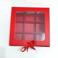 9 Compartment Dessert Packaging Box White Color Red Color Paper Boxes for Cake Packing  Bread Mousse Gift Boxes