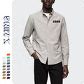 Custom Regular Fit Oxford Cotton Shirt Casual Fitness Outdoor Office Wear Plus Size Vintage Long Sleeve Shirts Man Top Quality