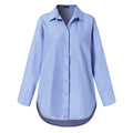S-5XL Women's Formal Dress Vintage Shirt Buttoned Top Oversized Loose Pullover Long Casual Top