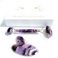 DIY Amethyst Guasha Facial Roller Amethyst Guasha Jade Roller Welded Metal Frame