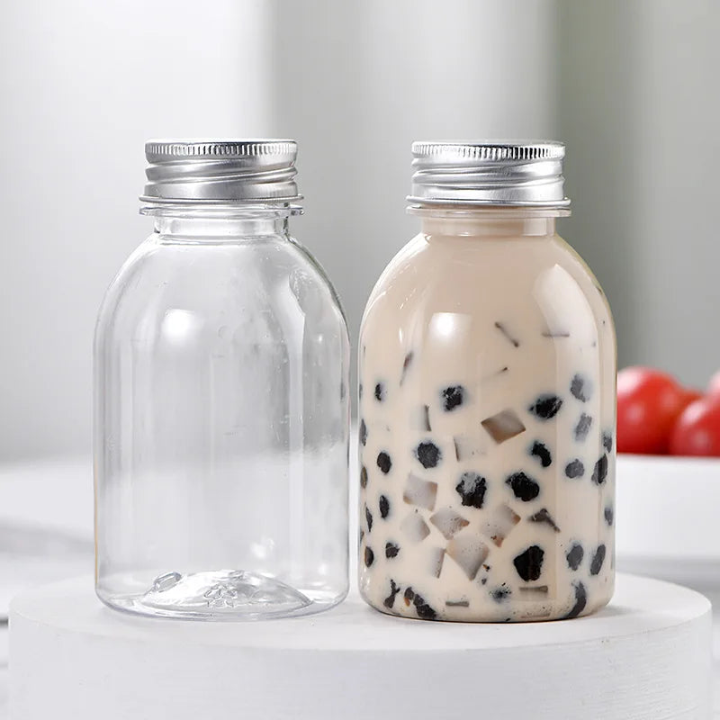 250ml 350ml Clear Food Grade Disposable PET Juice Water Beverage Bottle