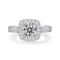 S925 Sterling Silver Square Moissanite Ring Luxury Classic Minimalist Design Cross-Border Best-Selling Jewelry
