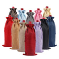 Wholesale New Products Christmas Festival Cheap Eco Friendly Custom Single Bottle Champagne Wine Bags