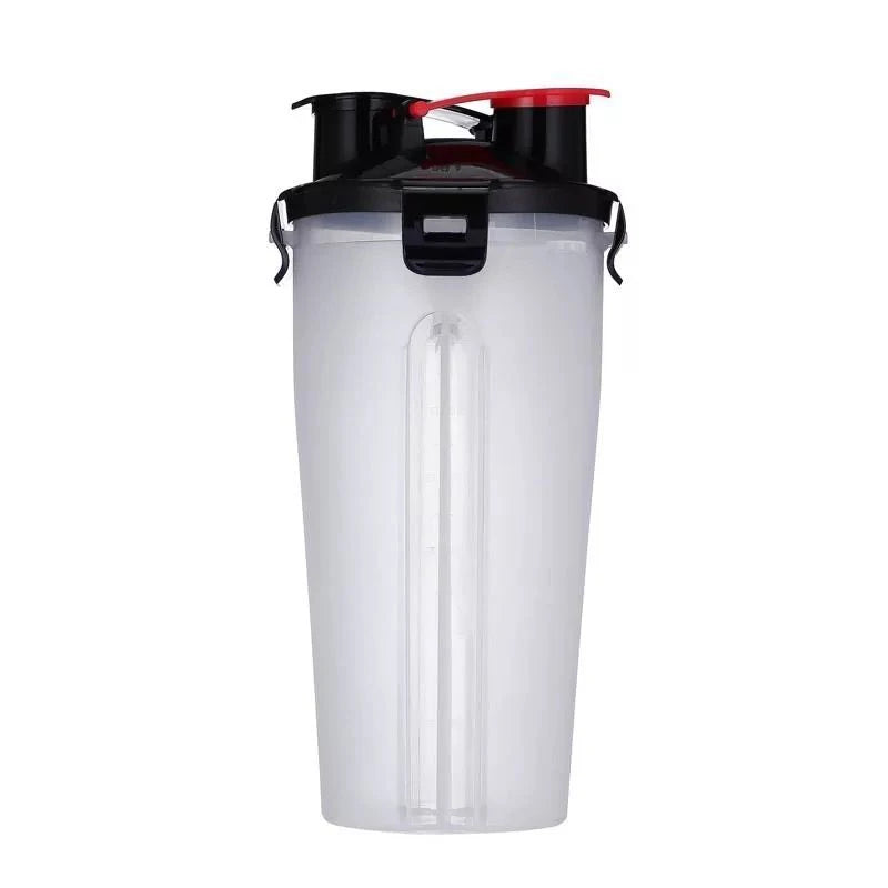 Multi-function700ML 2 in 1 Shaker Dual Shaker Best Sports Water Bottle With Double Storage