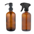 Factory-Made 250ml Glass Metal Jar Amber Plastic Bottle with Sprayer Lotion Pump 28/415 for Liquid Soap Directly Supplied China